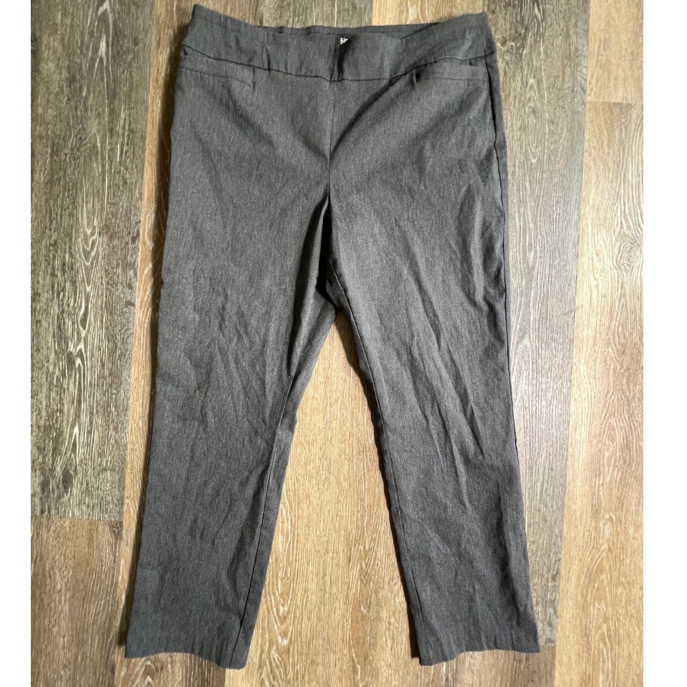 Kim Rogers Tummy Control Pants Women 18 Short Gray‎ Straight Leg Dress Pant